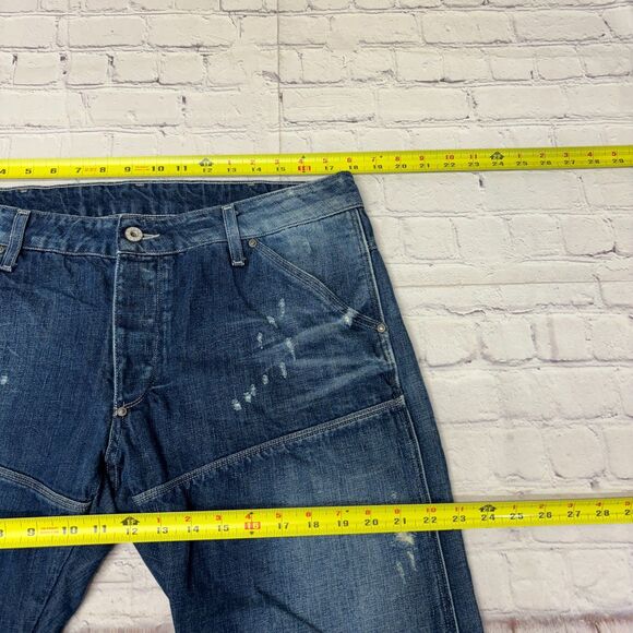 G-Star Raw Men 5620 3D Low Tapered Jeans Size 36x34 Blue Denim Italy D051 -20 - Picture 3 of 16